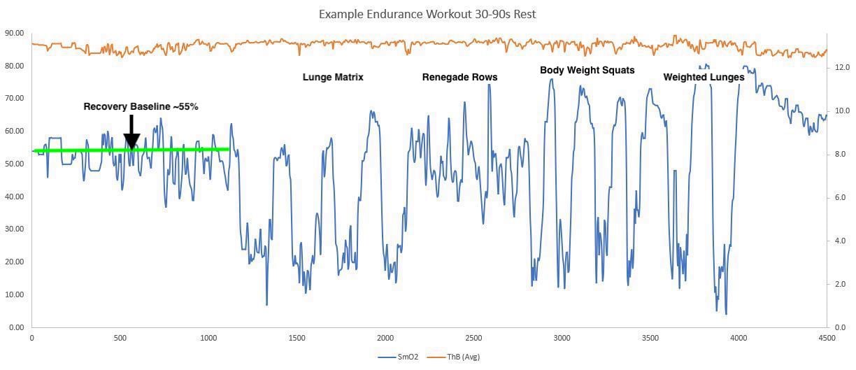 Endurance Workout Example 1 - labeled exercises